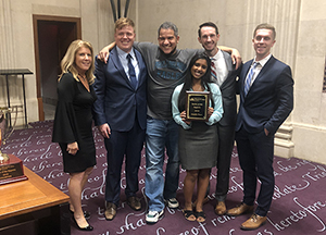Professor Gwen Stern with Trial Team members at inaugural Battle of the Experts 2018